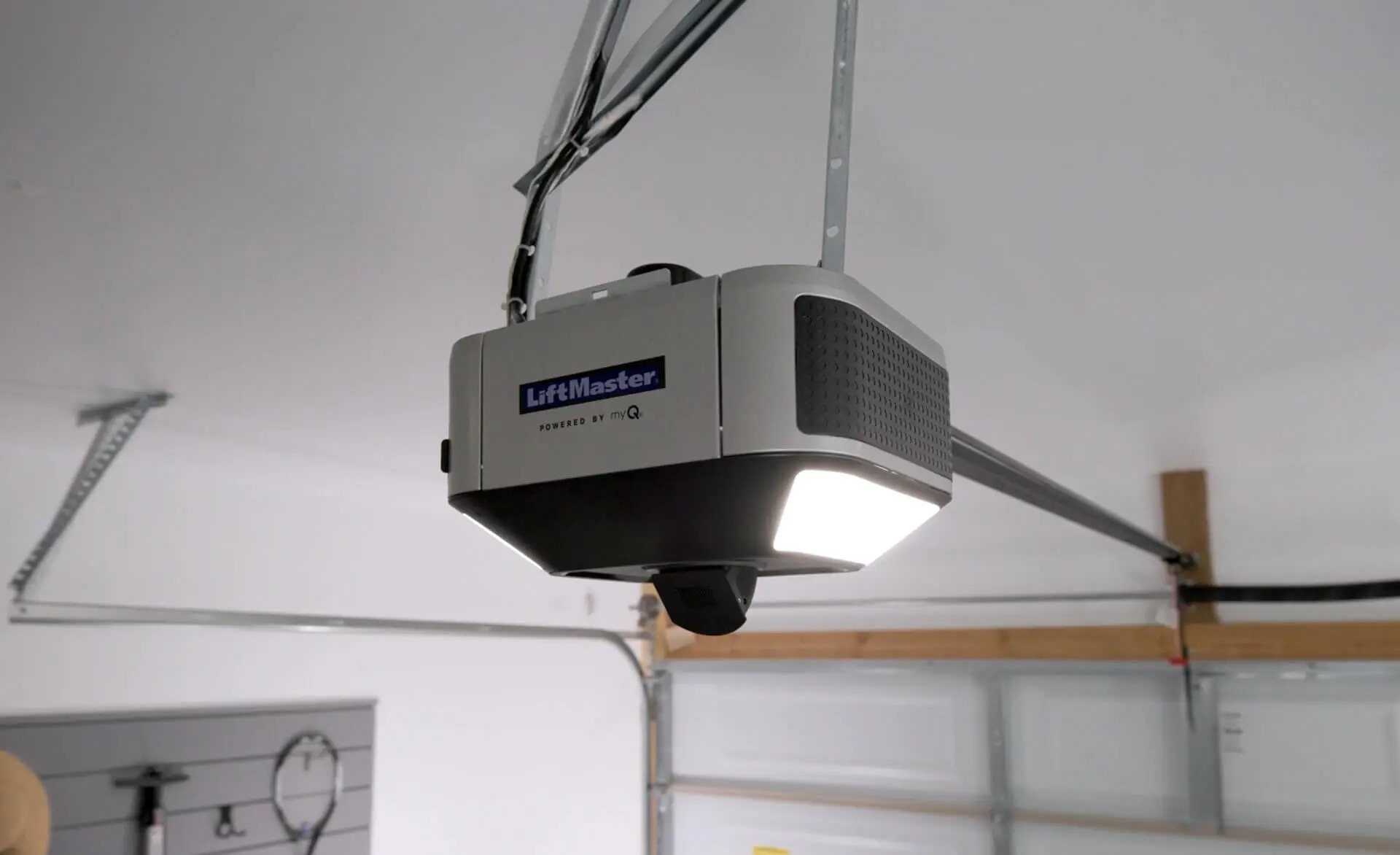 New LiftMaster myQ smart Wi-Fi garage door opener installed by POCO Garage Doors in a Tri-Cities home